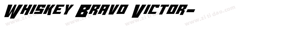 Whiskey Bravo Victor字体转换